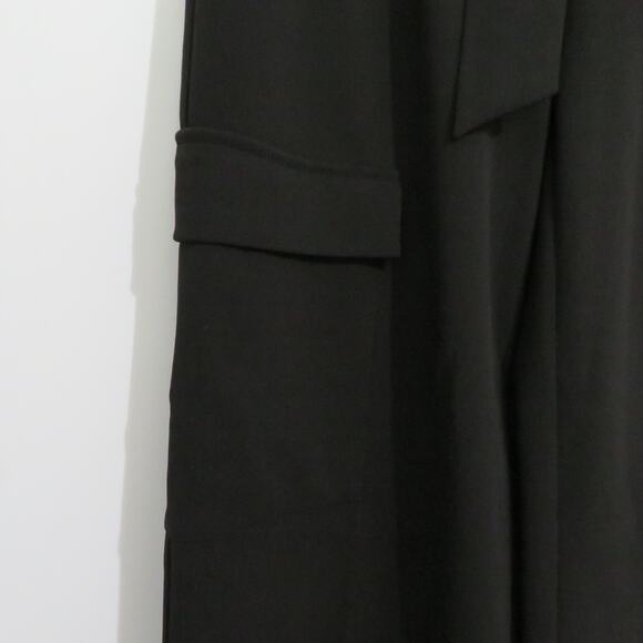 Carole Wren Womens Sz 8 Black Wide Leg High Waisted Belted Pants - Picture 4 of 5